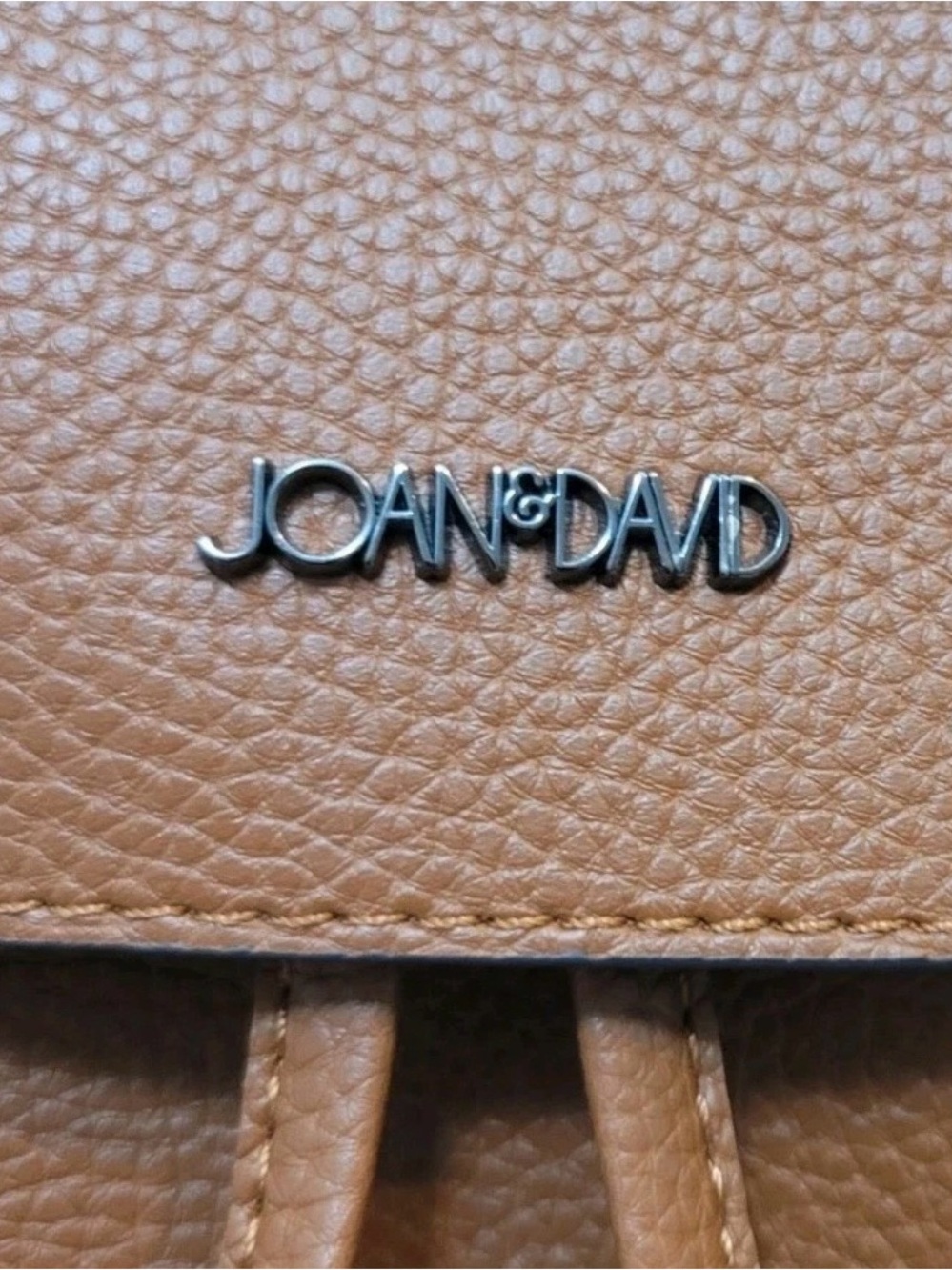Joan & David Brown Backpack Laptop Bag Coated Faux Leather - Picture 2 of 16